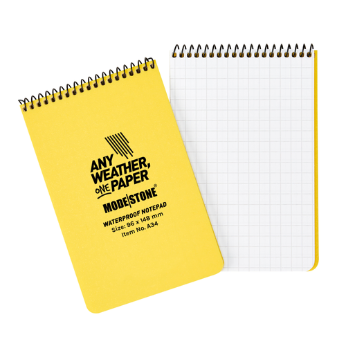 Modestone A34 Top Spiral Notepad 96x148mm- 50 sheets - YELLOW