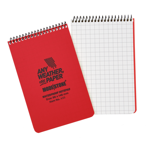 Modestone A35 Top Spiral Notepad 96x148mm- 50 sheets - RED