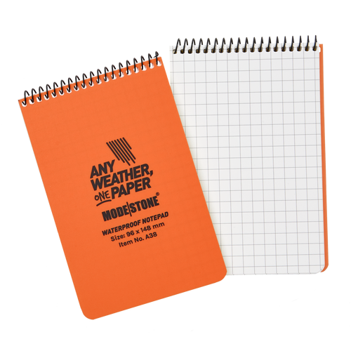 Modestone A38 Top Spiral Notepad 96x148mm- 50 sheets - ORANGE