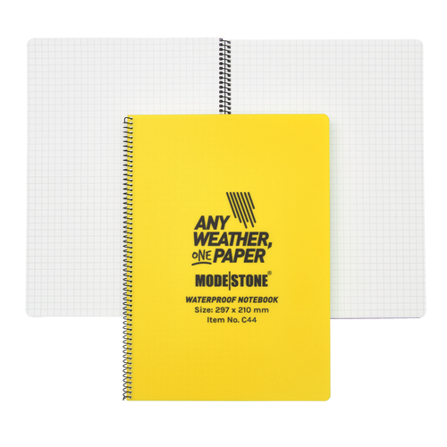 Modestone C44 Side Spiral Notepad A4 210x297mm - 50 sheets - YELLOW