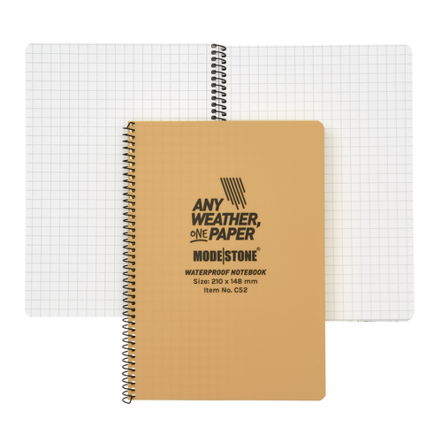 Modestone C52 Side Spiral Notepad A5 148x210mm - 50 sheets - TAN