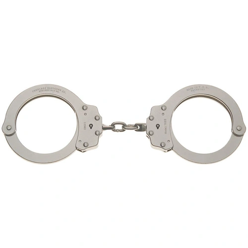 Peerless Model 702C Oversize Chain Link Handcuff - Nickel Finish