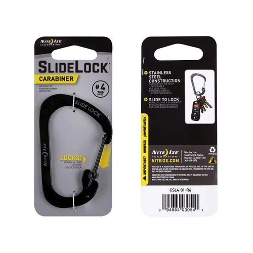 Nite Ize Carabiner Slidelock Size #4 [Colour: Black]