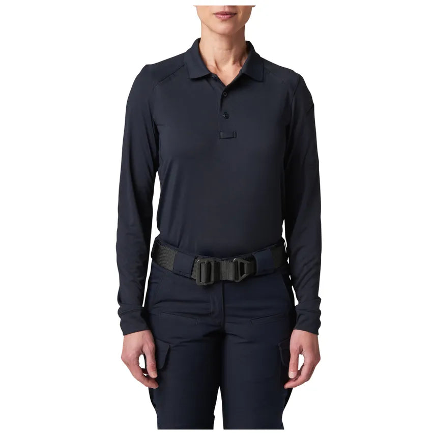 5.11 Tactical Women's Helios Long Sleeve Polo - Dark Navy
