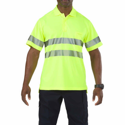 5.11 Tactical High-Visibility Yellow Short Sleeve Polo Outdoor Tactical Australia