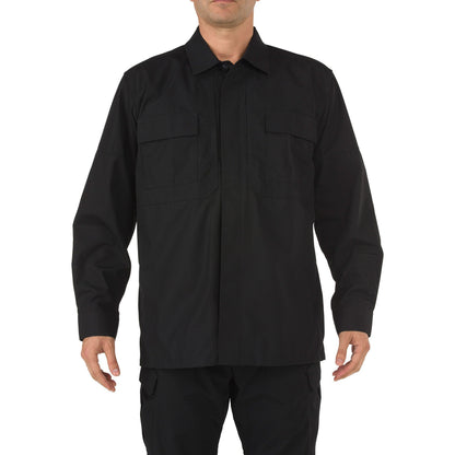 5.11 Tactical RipStop TDU Long Sleeve Shirt Long Sleeve Shirts 5.11 Tactical Black Extra Small Tactical Gear Supplier Tactical Distributors Australia