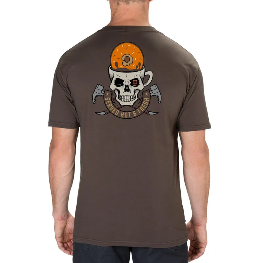 5.11 Tactical Served Fresh Tee Short Sleeve Shirt Brown Heather Tees 5.11 Tactical Tactical Gear Supplier Tactical Distributors Australia