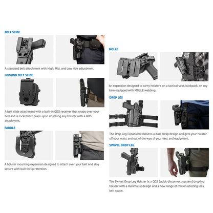 Alien Gear Rapid Force Duty Holster for Glock 17 - Matte Finish Level 3 Retention Light Bearing Outdoor Tactical Australia