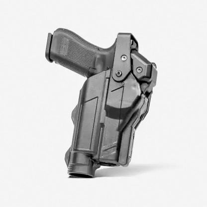 Alien Gear Rapid Force Duty Holster for Glock 17 - Matte Finish Level 3 Retention Light Bearing Right Hand Belt Slide - Low Ride No Quick Disconnect Outdoor Tactical Australia