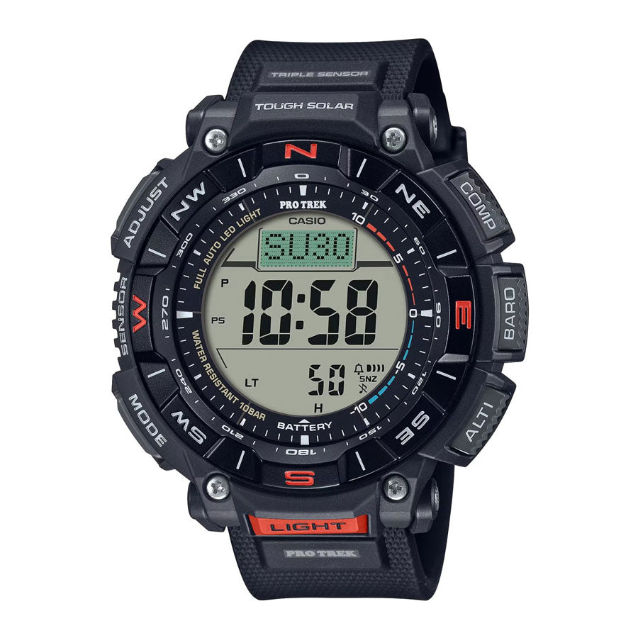 Casio Pro Trek Solar Triple Sensor Watch Black Outdoor Tactical Australia