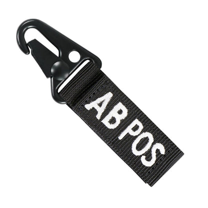 Condor Blood Type Key Chain Black AB Positive Outdoor Tactical Australia