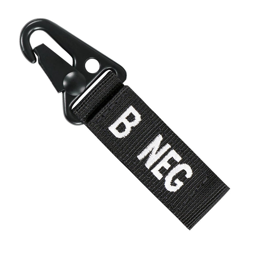 Condor Blood Type Key Chain Black B Negative Outdoor Tactical Australia
