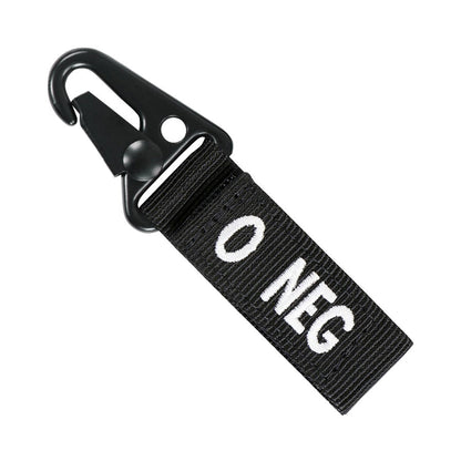 Condor Blood Type Key Chain Black O Negative Outdoor Tactical Australia