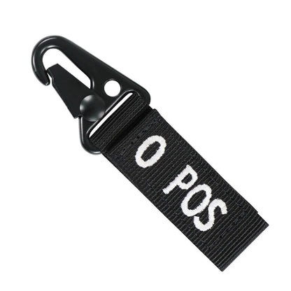 Condor Blood Type Key Chain Black O Positive Outdoor Tactical Australia