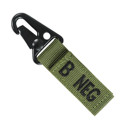 Condor Blood Type Key Chain Olive Drab B Negitive Outdoor Tactical Australia