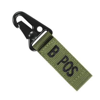 Condor Blood Type Key Chain Olive Drab B Positive Outdoor Tactical Australia