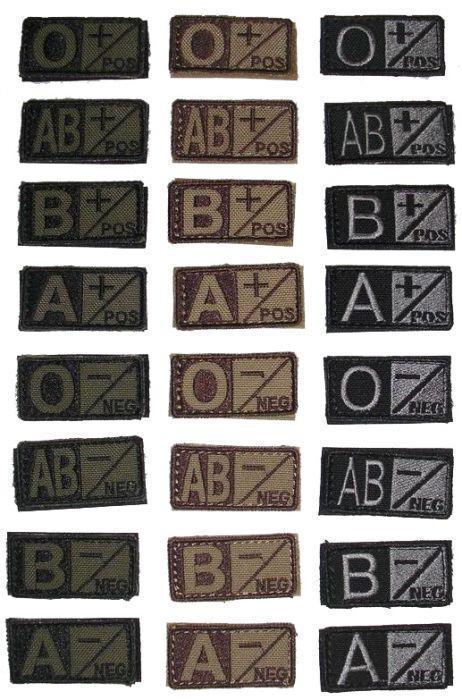 Condor Blood Type Patches Outdoor Tactical Australia