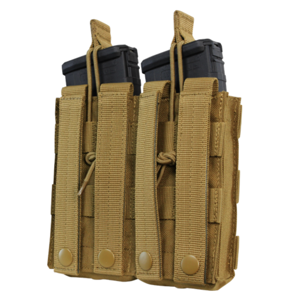 Condor Double Open-Top M4/M16 Mag Pouch Coyote Brown Outdoor Tactical Australia