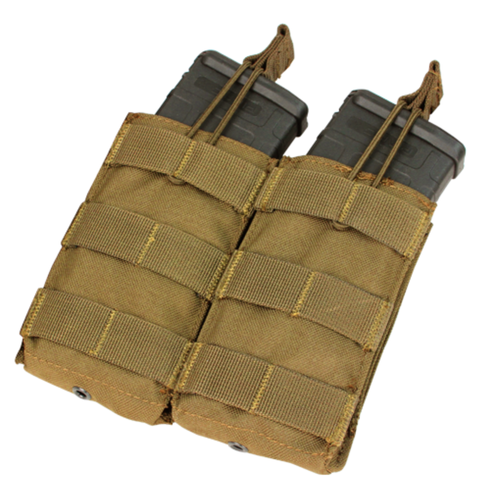 Condor Double Open-Top M4/M16 Mag Pouch Coyote Brown Outdoor Tactical Australia
