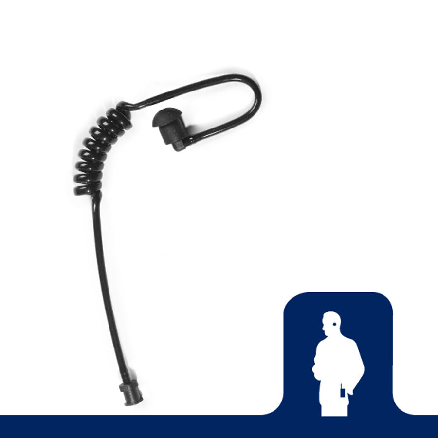 Earphone Connection Black Tube Replacement (Coiled Acoustic Tube)