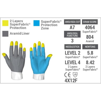 HexArmor 4046 Law Enforcement Leather Cut and Needle Resistant Tactical Glove Outdoor Tactical Australia