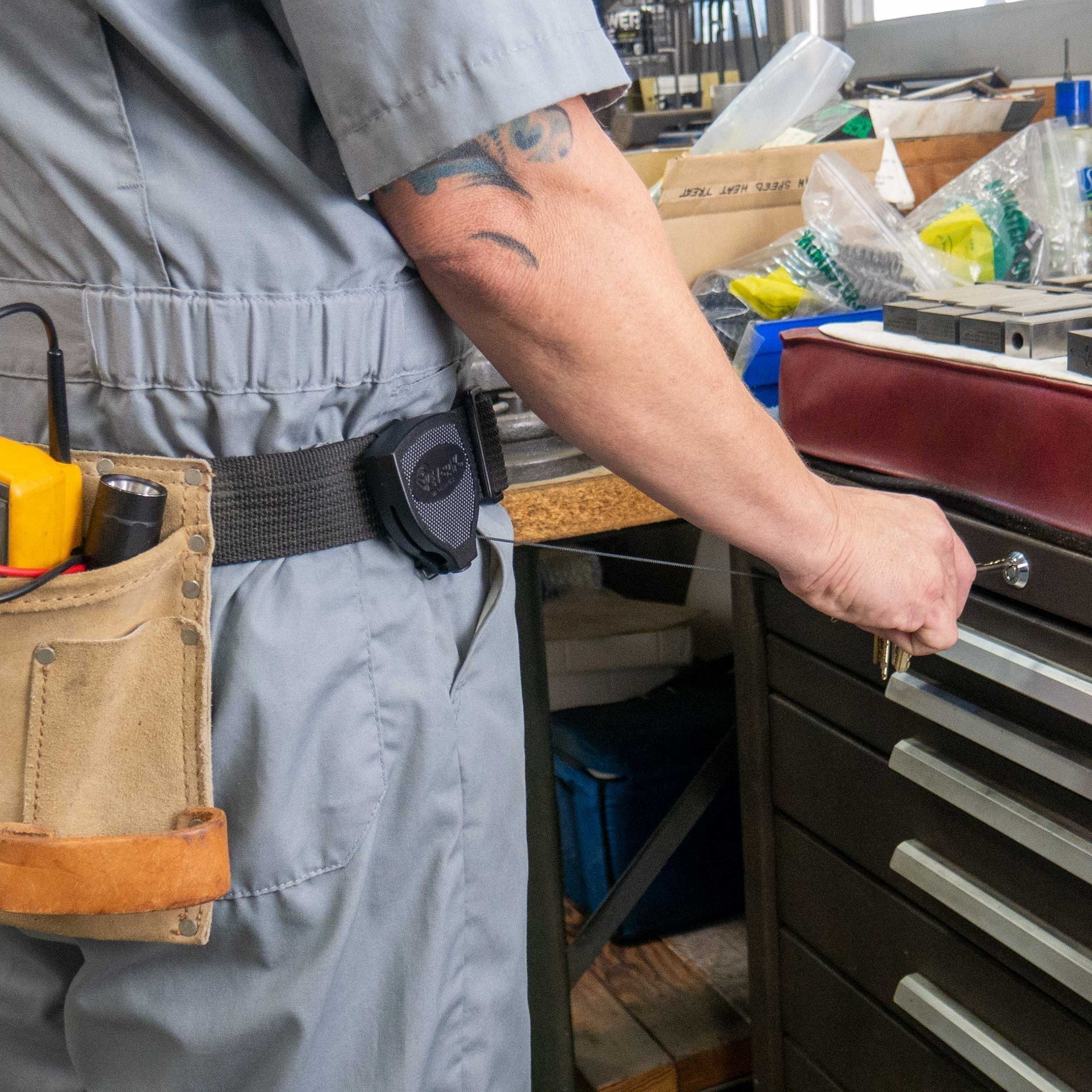 KeyBak Super 48 Plus Ambidextrous Heavy Duty Retractable Keychain with Belt Clip for Duty Belts Outdoor Tactical Australia