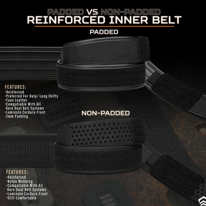 KORE Essentials Reinforced Inner Liner 1.5 inches Black Outdoor Tactical Australia