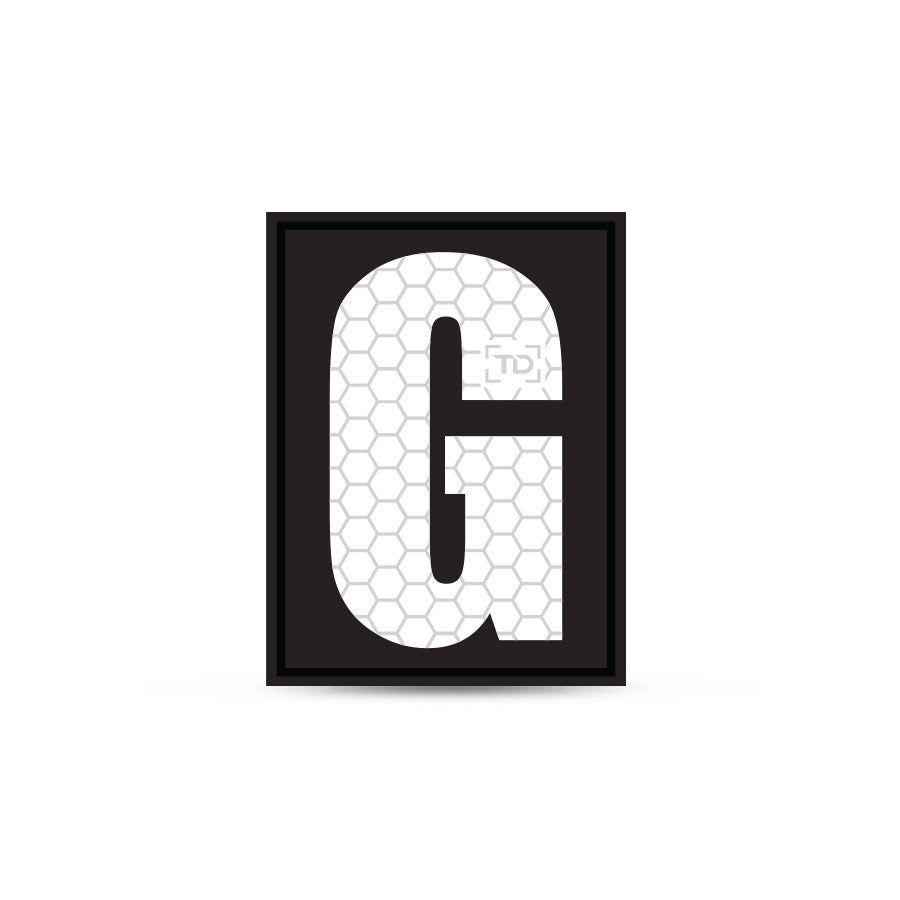 Letter and Number Patch G Outdoor Tactical Australia