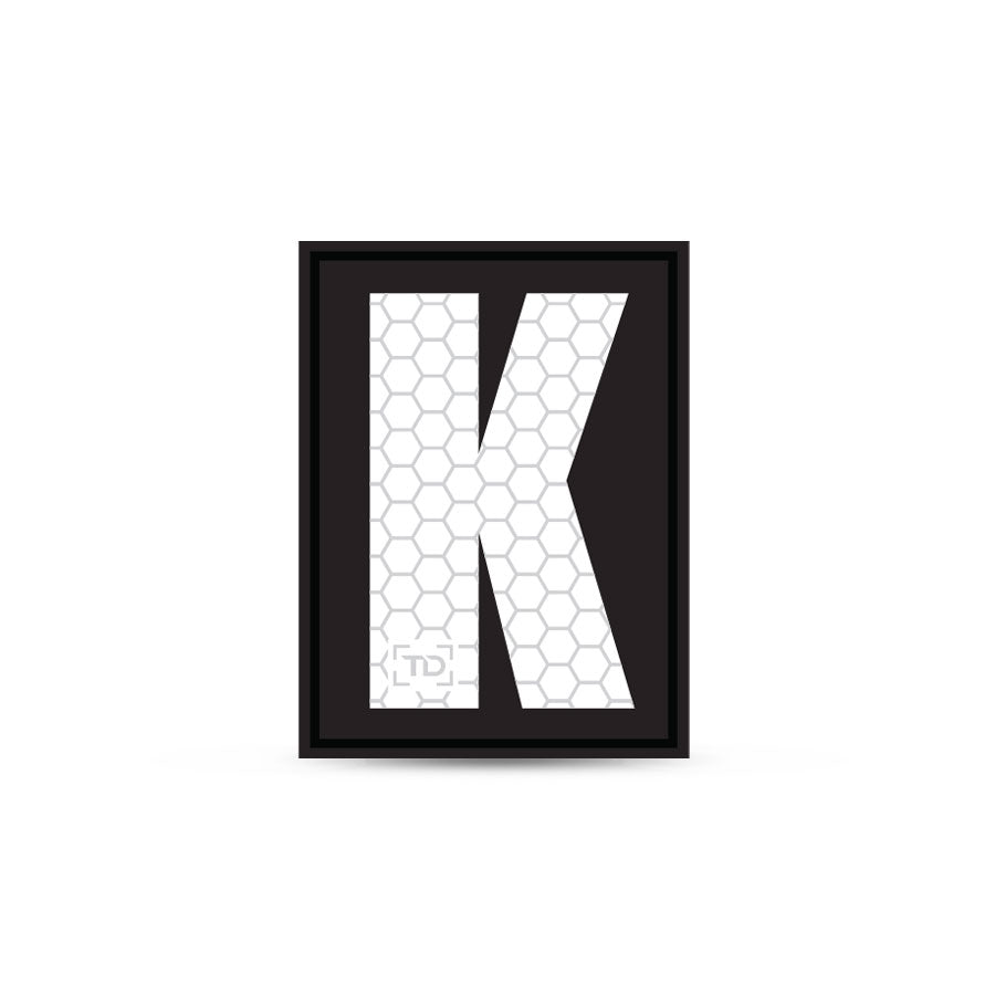 Letter and Number Patch K Outdoor Tactical Australia