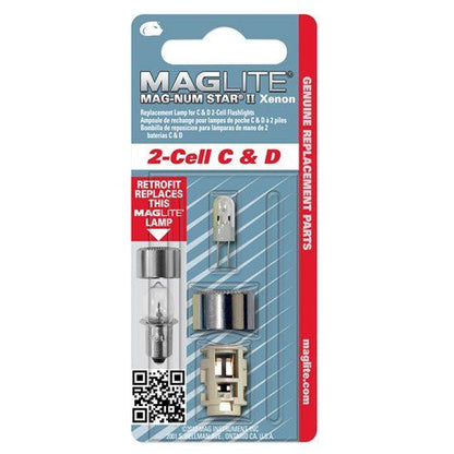 Maglite MagNum Star II Xenon Lamp Replacement Bulb 2-Cell C & D Outdoor Tactical Australia