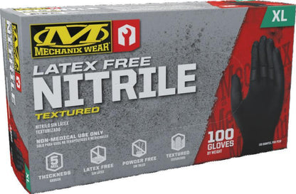 Mechanix Wear 5 mil Nitrile Disposable Gloves 100 Pack Black Outdoor Tactical Australia