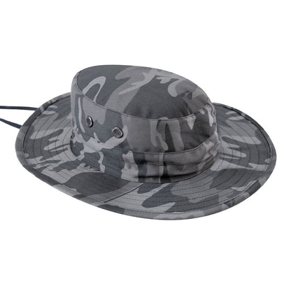 MilSpec Adjustable Boonie Hat Black Camo Outdoor Tactical Australia