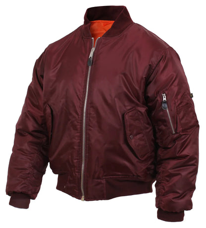 MilSpec Lightweight MA-1 Flight Jacket Maroon M Outdoor Tactical Australia