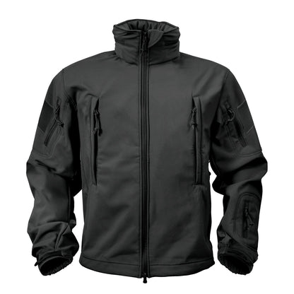 MilSpec Special Ops Tactical Softshell Jacket with Hood Black Outdoor Tactical Australia