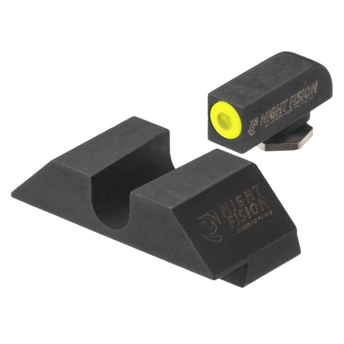 Night Fision Night Sight Set for Glock 17/19/34 Yellow Front/U Notch Blank Rear Outdoor Tactical Australia