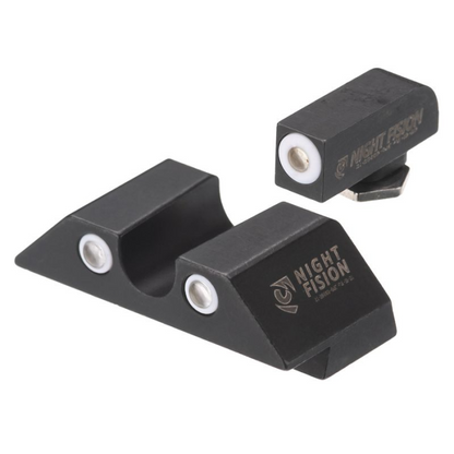 Night Fision Night Sight Set for Glock 17/19/34 White Front/U Notch White Rear Outdoor Tactical Australia