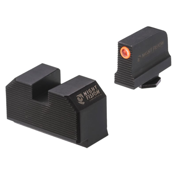 Night Fision Optics Ready Stealth Lower 1/3rd Night Sight Set for Glock 17/19/34 w/ RMR/507C/SRO/ACRO Orange Front/Blank Rear Outdoor Tactical Australia