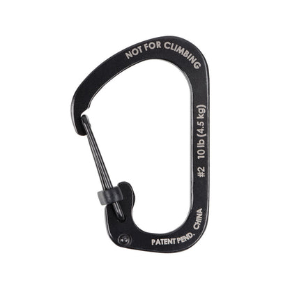 Nite Ize SlideLock Carabiner Stainless Steel #2 Black Outdoor Tactical Australia