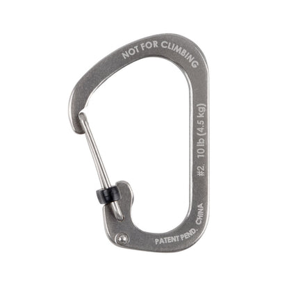 Nite Ize SlideLock Carabiner Stainless Steel #2 Stainless Outdoor Tactical Australia
