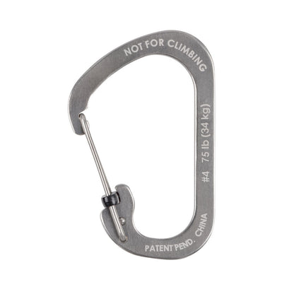 Nite Ize SlideLock Carabiner Stainless Steel #4 Stainless Outdoor Tactical Australia