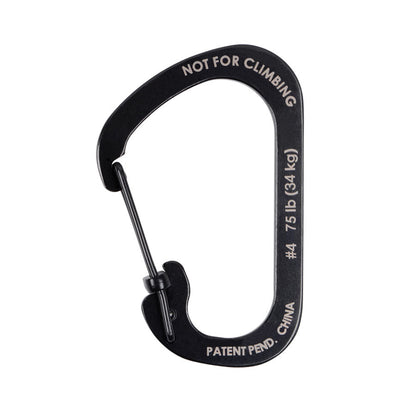 Nite Ize SlideLock Carabiner Stainless Steel #4 Black Outdoor Tactical Australia