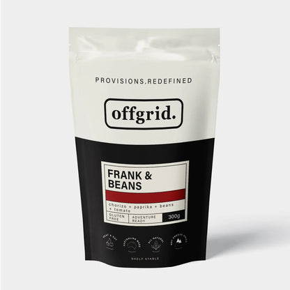 Offgrid Provisions Frank & Beans - Heat & Eat Meal Outdoor Tactical Australia