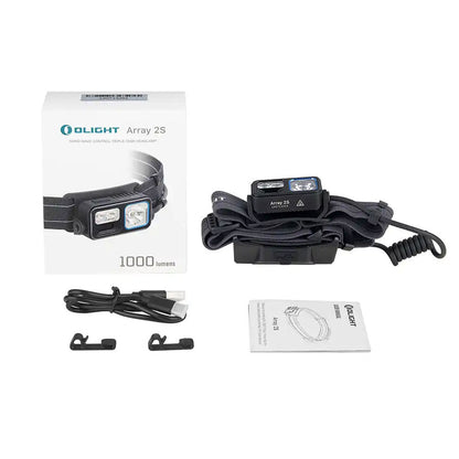 OLIGHT Array 2S USB Rechargeable LED Headlamp 1000 Lumens Black Outdoor Tactical Australia