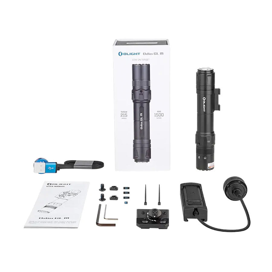 Olight Odin GL M Black 1500 Lumens Green Laser Tactical Rail Light Outdoor Tactical Australia