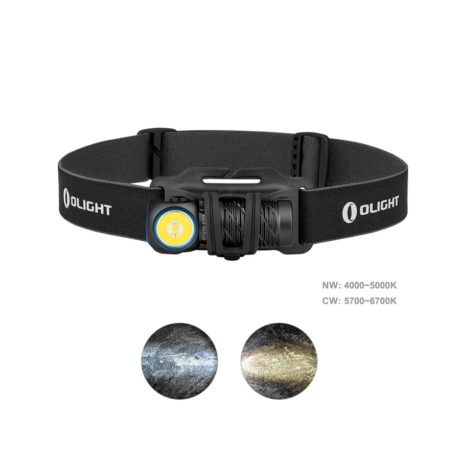 Olight Perun 2 Mini 1100 Lumens Cool White LED Rechargeable Headlamp - Black Outdoor Tactical Australia