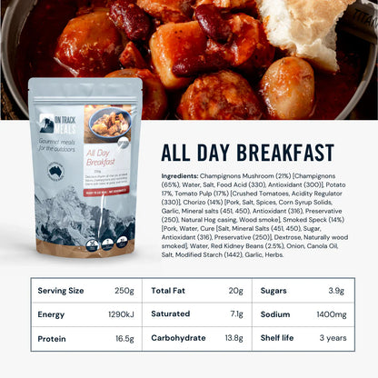 On Track Meals All Day Breakfast (Premium Range) Outdoor Tactical Australia
