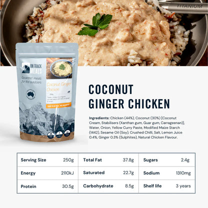 On Track Meals Coconut Ginger Chicken Outdoor Tactical Australia