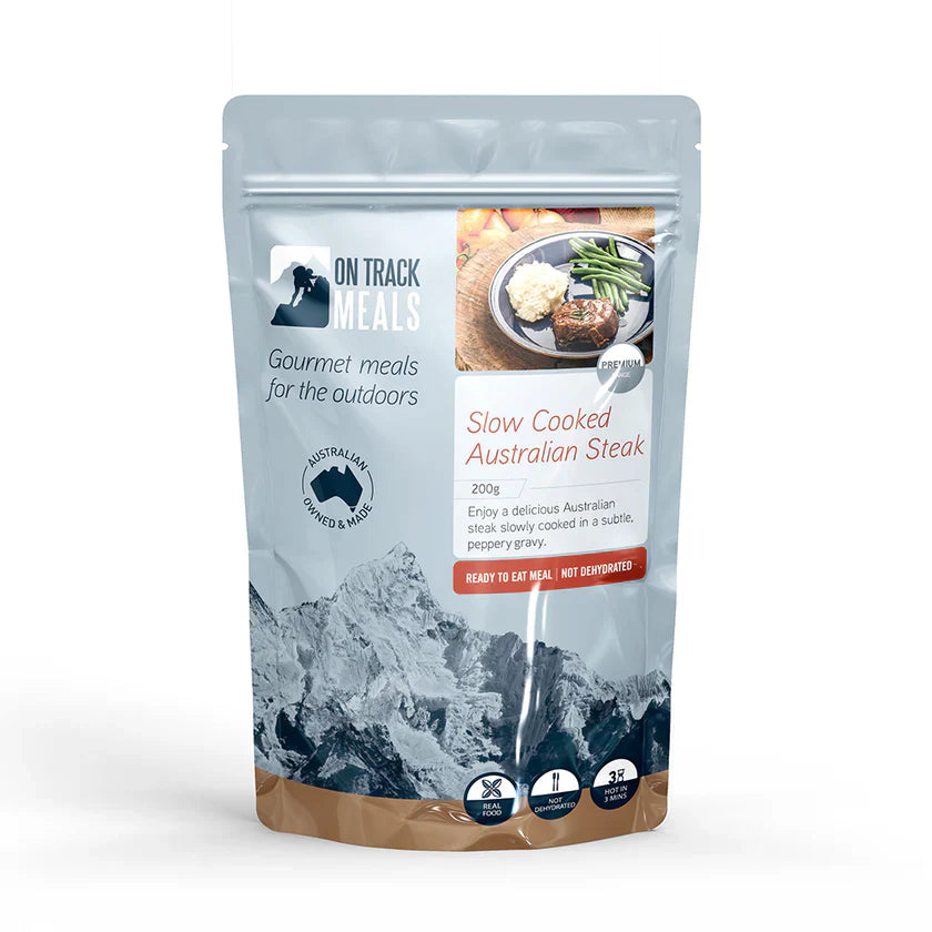 On Track Meals Slow Cooked Australian Steak (Premium Range) Outdoor Tactical Australia