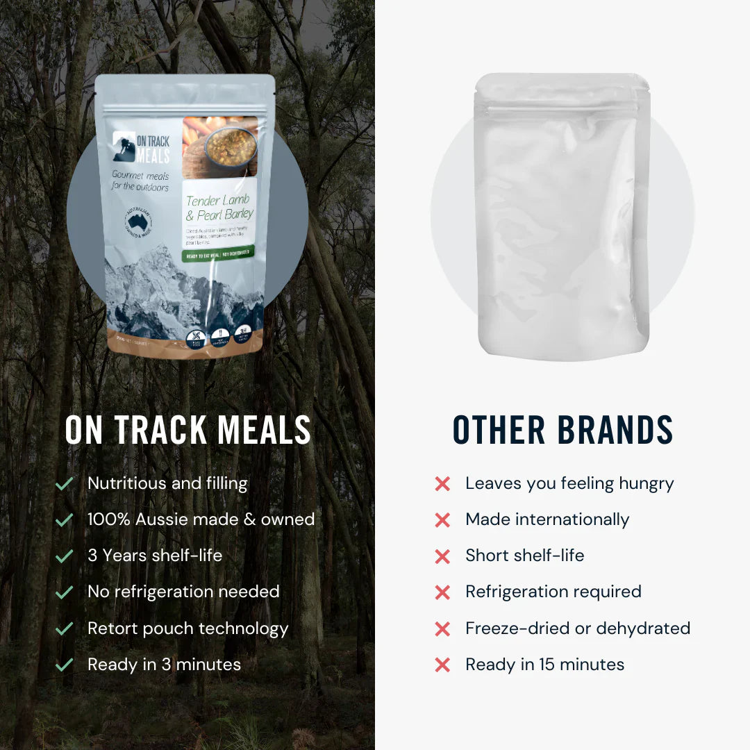 On Track Meals Tender Lamb & Pearl Barley Outdoor Tactical Australia