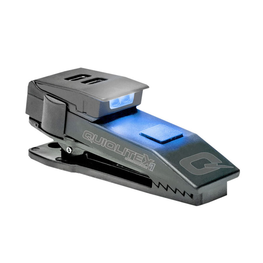 QuiqLite X1 USB Rechargeable Handsfree Dual LED Lighting - Blue/White Outdoor Tactical Australia